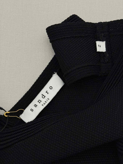 Pre-loved SANDRO Black Size US 4 Short Dress at Reems Closet