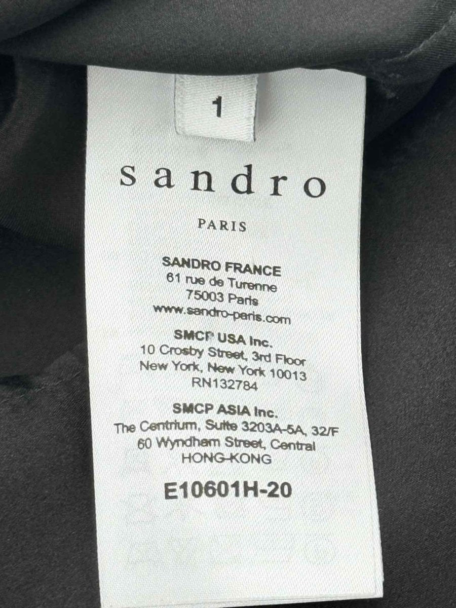 Pre - loved SANDRO Black Size US 4 Top at Reems Closet