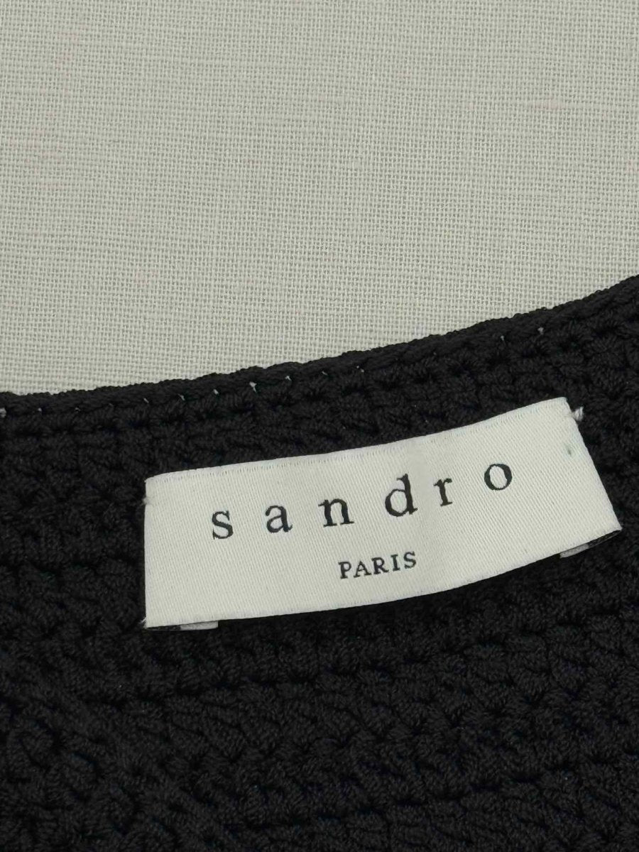 Pre - loved SANDRO Black Size US 4 Top at Reems Closet