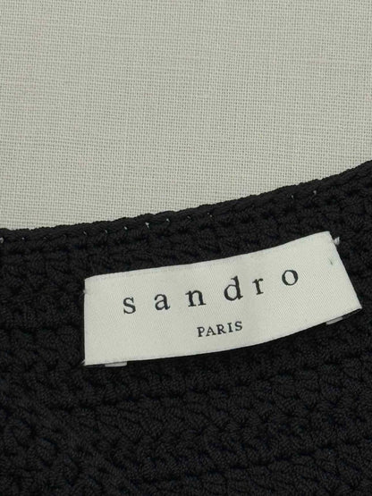 Pre - loved SANDRO Black Size US 4 Top at Reems Closet