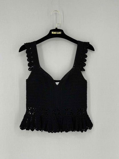 Pre - loved SANDRO Black Size US 4 Top at Reems Closet