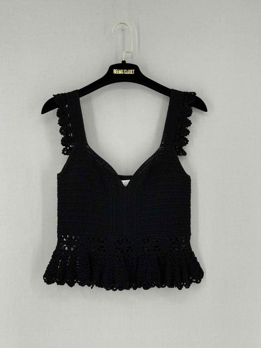 Pre - loved SANDRO Black Size US 4 Top at Reems Closet