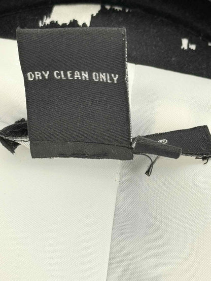 Pre - loved SANDRO Black & White Floral Print Size Large Jacket at Reems Closet