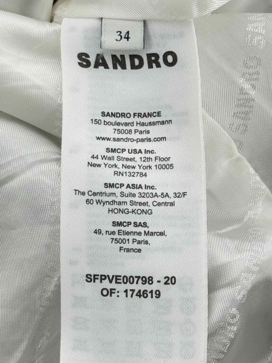 Pre - loved SANDRO Black & White Size US 2 Jacket at Reems Closet