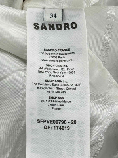 Pre - loved SANDRO Black & White Size US 2 Jacket at Reems Closet