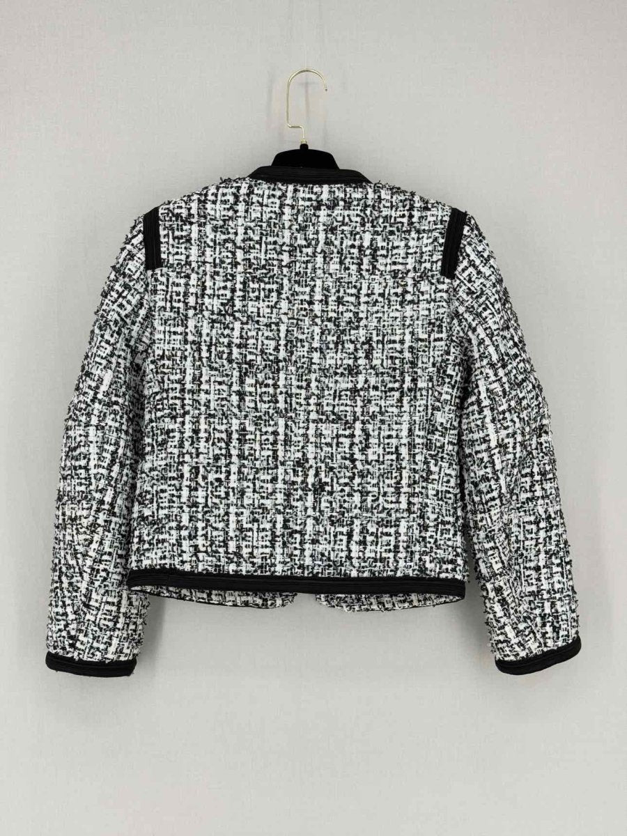Pre - loved SANDRO Black & White Size US 2 Jacket at Reems Closet