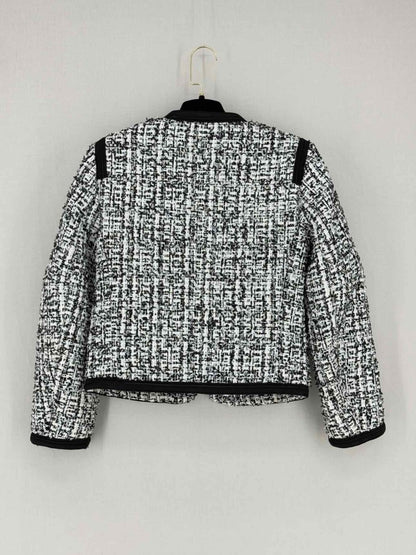 Pre - loved SANDRO Black & White Size US 2 Jacket at Reems Closet