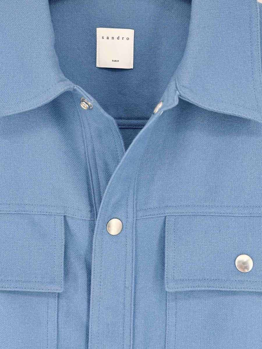 Pre - loved SANDRO Blue Size XLarge Jacket at Reems Closet