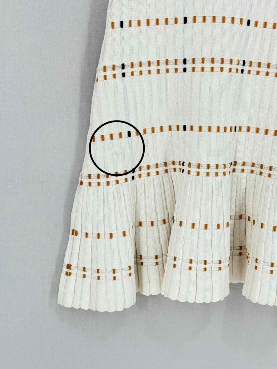 Pre - loved SANDRO Cream Multicolor Size US 4 Short Dress at Reems Closet