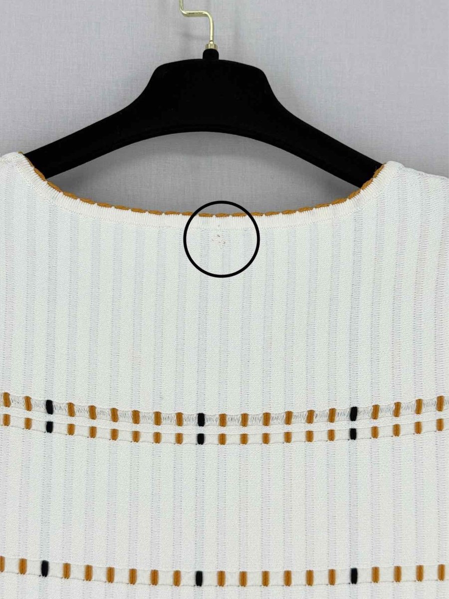 Pre - loved SANDRO Cream Multicolor Size US 4 Short Dress at Reems Closet