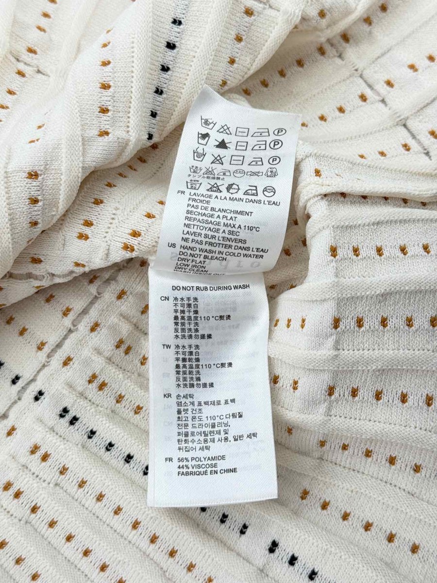 Pre - loved SANDRO Cream Multicolor Size US 4 Short Dress at Reems Closet