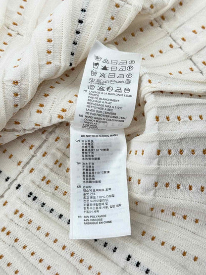 Pre - loved SANDRO Cream Multicolor Size US 4 Short Dress at Reems Closet