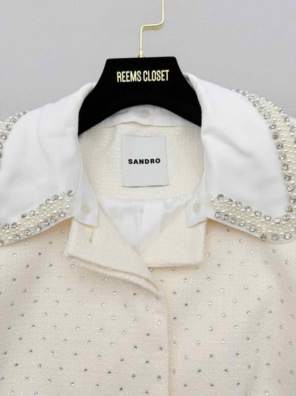 Pre - loved SANDRO Cream Size US 4 Outfit Set at Reems Closet