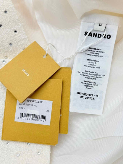 Pre - loved SANDRO Cream Size US 4 Outfit Set at Reems Closet