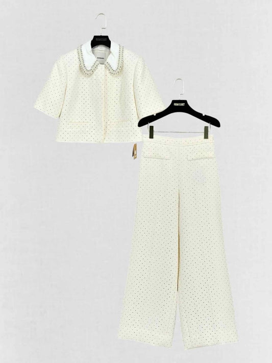 Pre - loved SANDRO Cream Size US 4 Outfit Set at Reems Closet