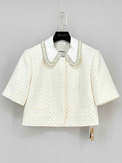 Pre - loved SANDRO Cream Size US 4 Outfit Set at Reems Closet