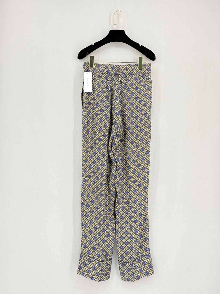 Pre-loved SANDRO Danny Brown Multicolor Floral Print Pants at Reems Closet