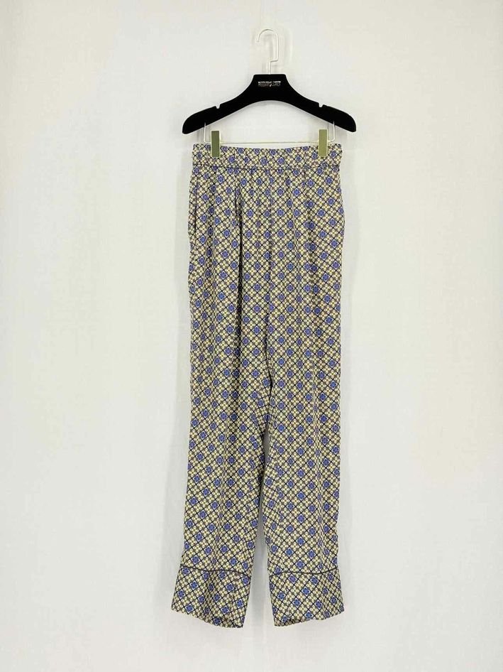 Pre-loved SANDRO Danny Brown Multicolor Floral Print Pants at Reems Closet