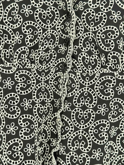 Pre - loved SANDRO Guipure Black & Beige Size US 6 Short Dress at Reems Closet