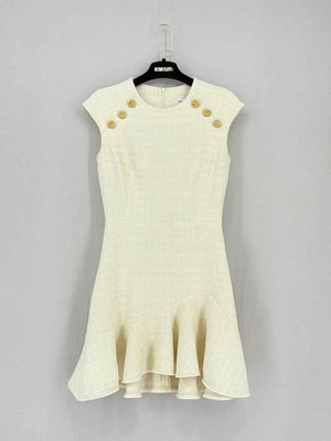 Pre-loved SANDRO Liliana Cream Size US 2 Short Dress at Reems Closet