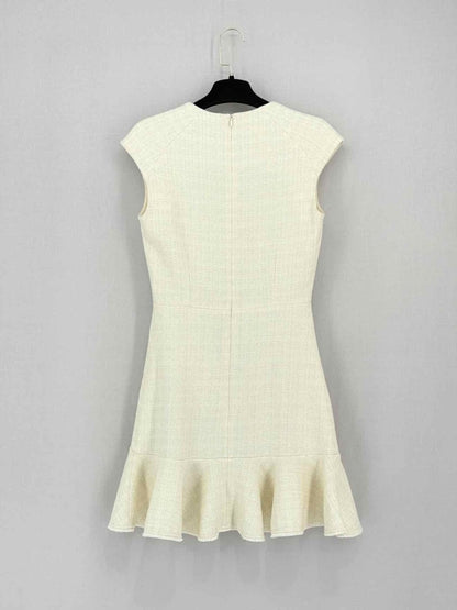 Pre-loved SANDRO Liliana Cream Size US 2 Short Dress at Reems Closet