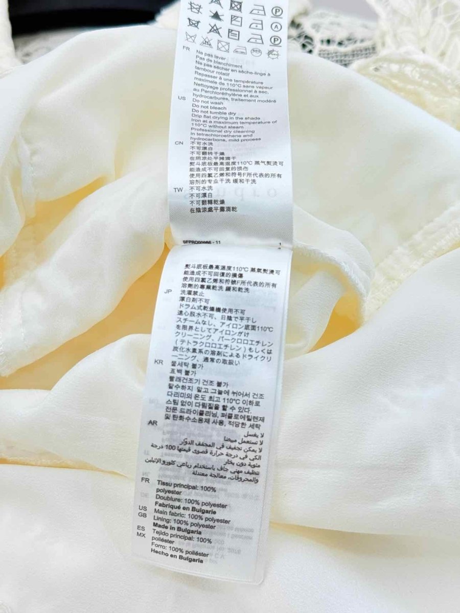 Pre - loved SANDRO Live Off - white Size US 8 Short Dress at Reems Closet