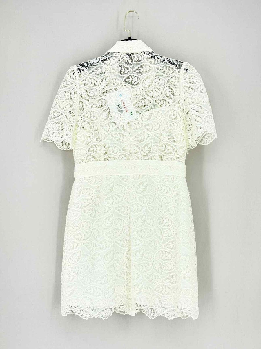 Pre - loved SANDRO Live Off - white Size US 8 Short Dress at Reems Closet