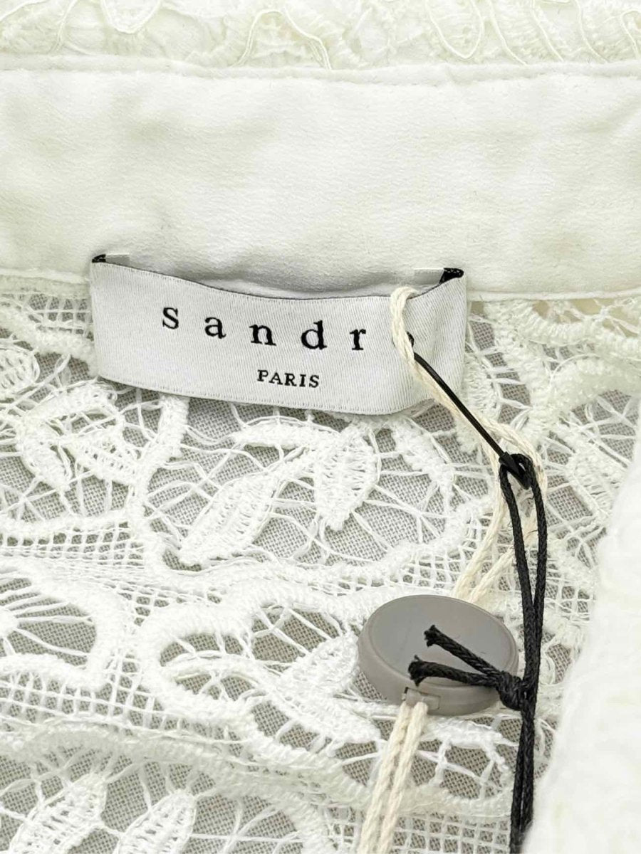 Pre - loved SANDRO Live Off - white Size US 8 Short Dress at Reems Closet