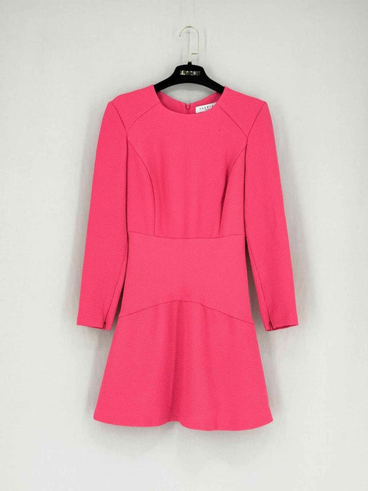 Pre - loved SANDRO Long Sleeve Pink Size Small Short Dress at Reems Closet