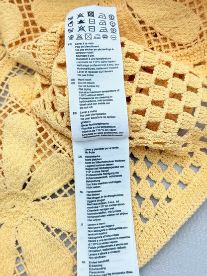 Pre-loved SANDRO Loulou Yellow Size Small Top at Reems Closet