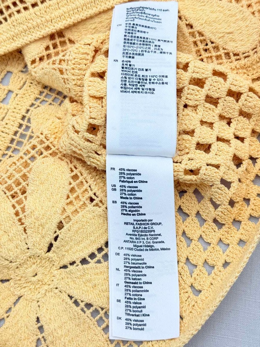 Pre-loved SANDRO Loulou Yellow Size Small Top at Reems Closet