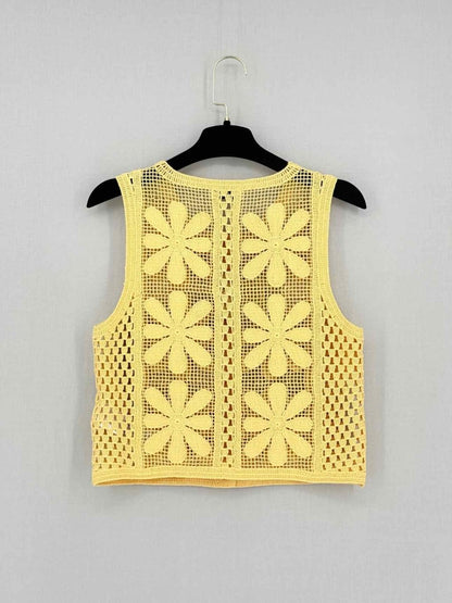 Pre-loved SANDRO Loulou Yellow Size Small Top at Reems Closet