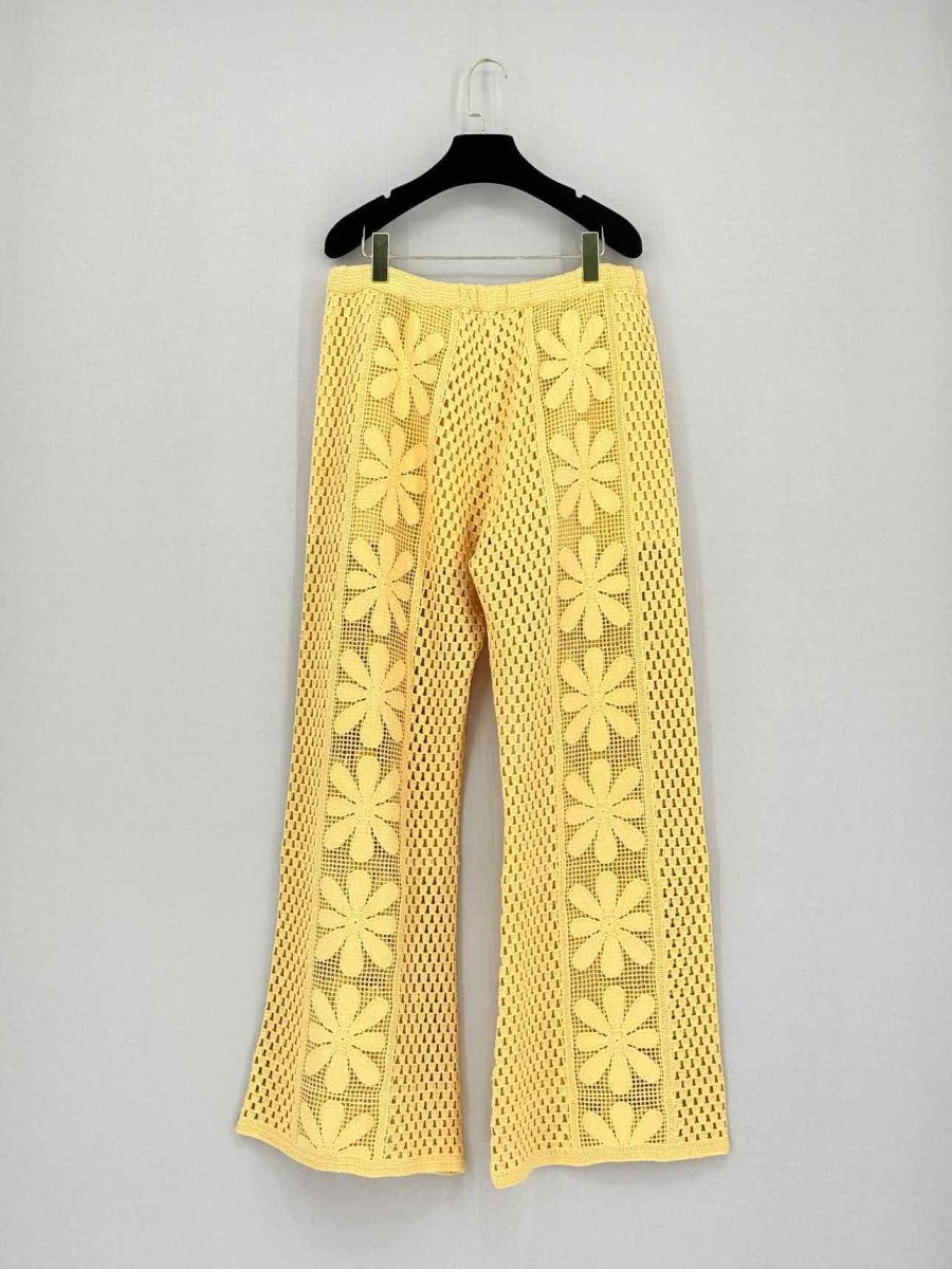 Pre-loved SANDRO Loupie Yellow Size US 8 Pants at Reems Closet