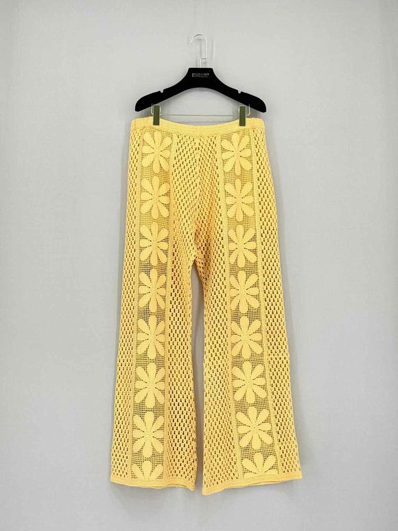 Pre-loved SANDRO Loupie Yellow Size US 8 Pants at Reems Closet