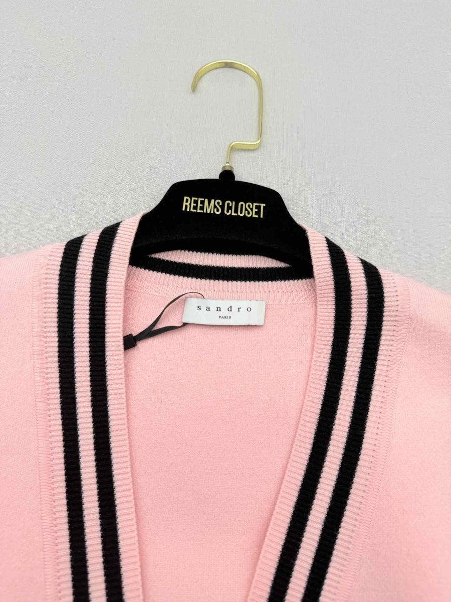 Pre - loved SANDRO Matia S84 Pink Size Small Cardigan at Reems Closet