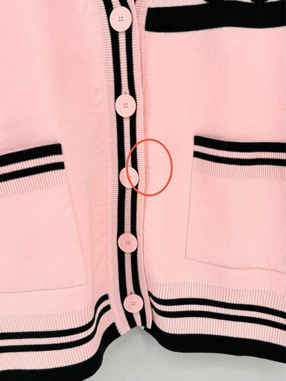 Pre - loved SANDRO Matia S84 Pink Size Small Cardigan at Reems Closet