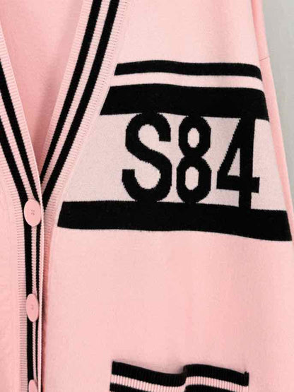 Pre - loved SANDRO Matia S84 Pink Size Small Cardigan at Reems Closet