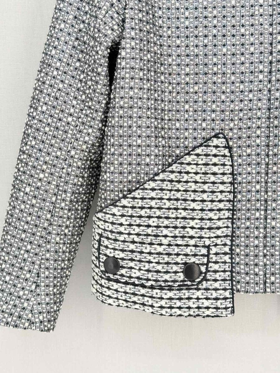 Pre - loved SANDRO Metallic Black Multicolor Size US 10 Jacket at Reems Closet