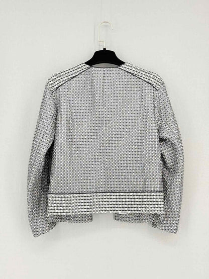 Pre - loved SANDRO Metallic Black Multicolor Size US 10 Jacket at Reems Closet