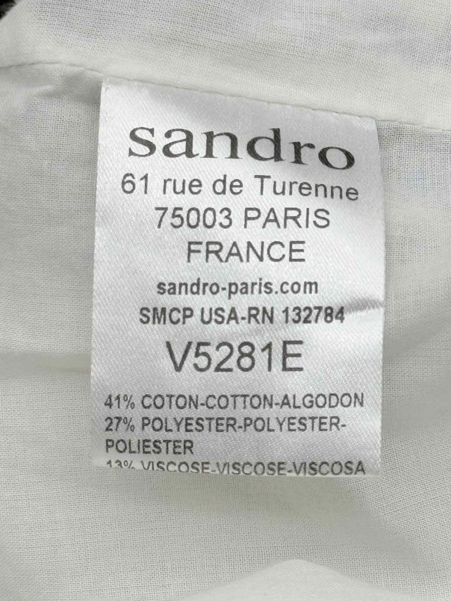 Pre - loved SANDRO Metallic Black Multicolor Size US 10 Jacket at Reems Closet