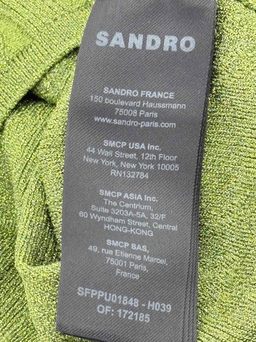 Pre - loved SANDRO Metallic Green Size Small Outfit Set at Reems Closet