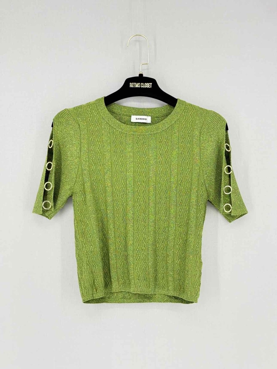 Pre - loved SANDRO Metallic Green Size Small Outfit Set at Reems Closet