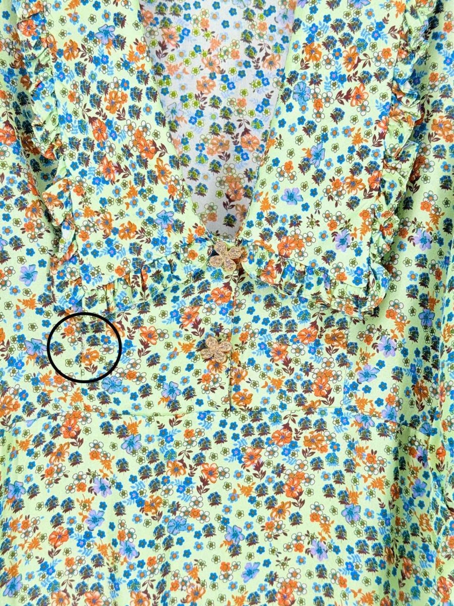 Pre - loved SANDRO Mulberry Green Multicolor Size US 4 Short Dress at Reems Closet