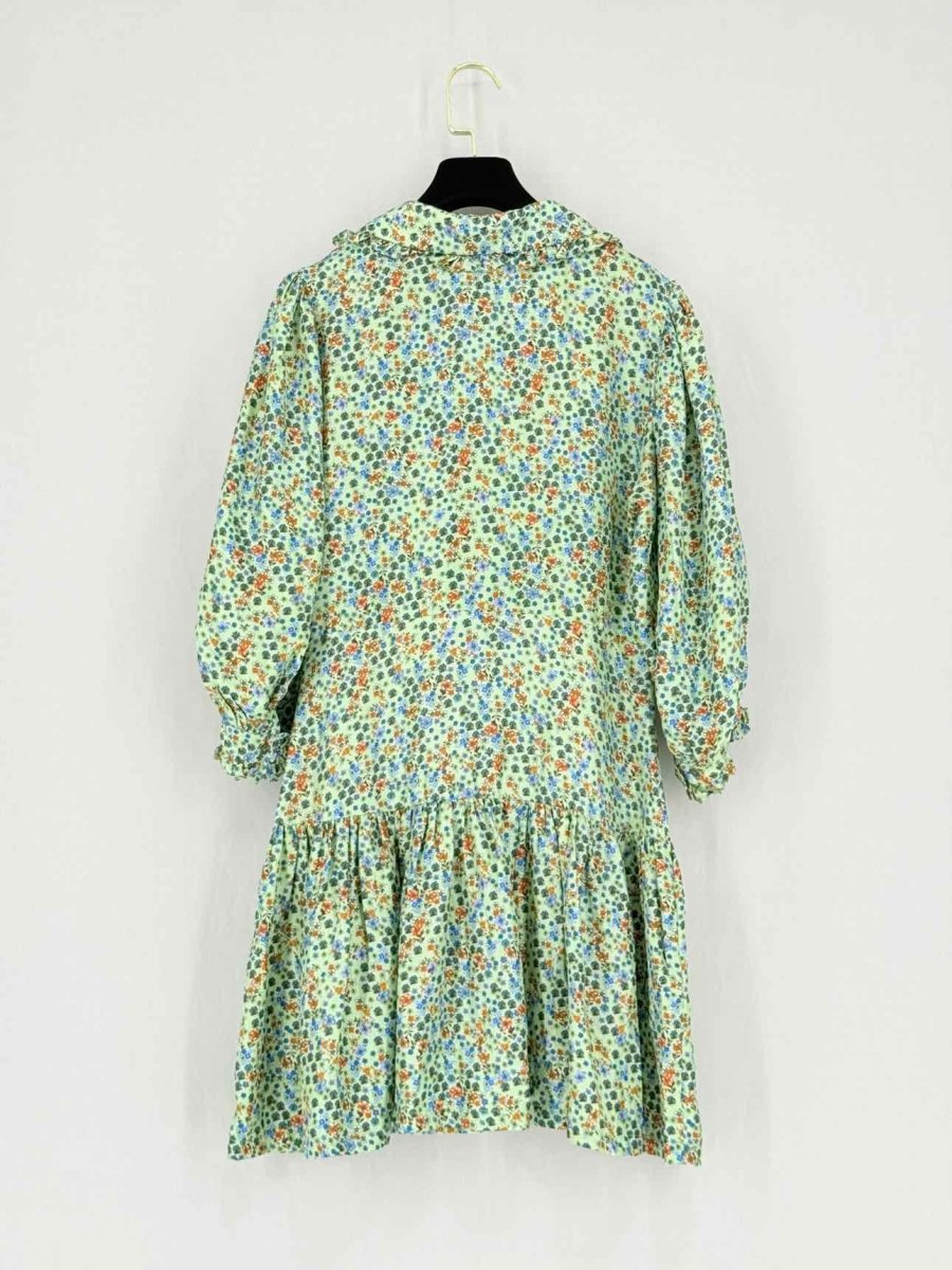 Pre - loved SANDRO Mulberry Green Multicolor Size US 4 Short Dress at Reems Closet