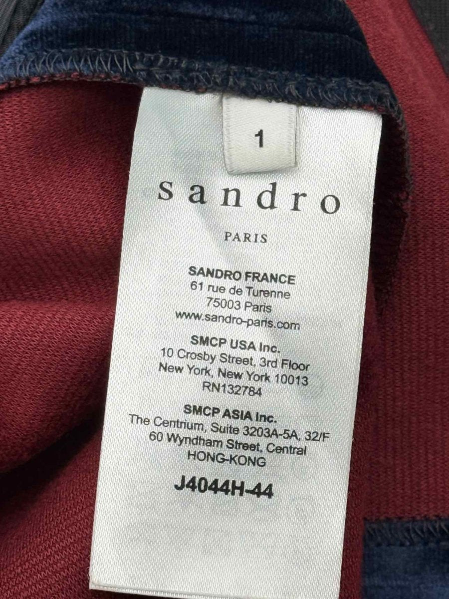 Pre-loved SANDRO Navy Blue Size Small Mini Skirt at Reems Closet
