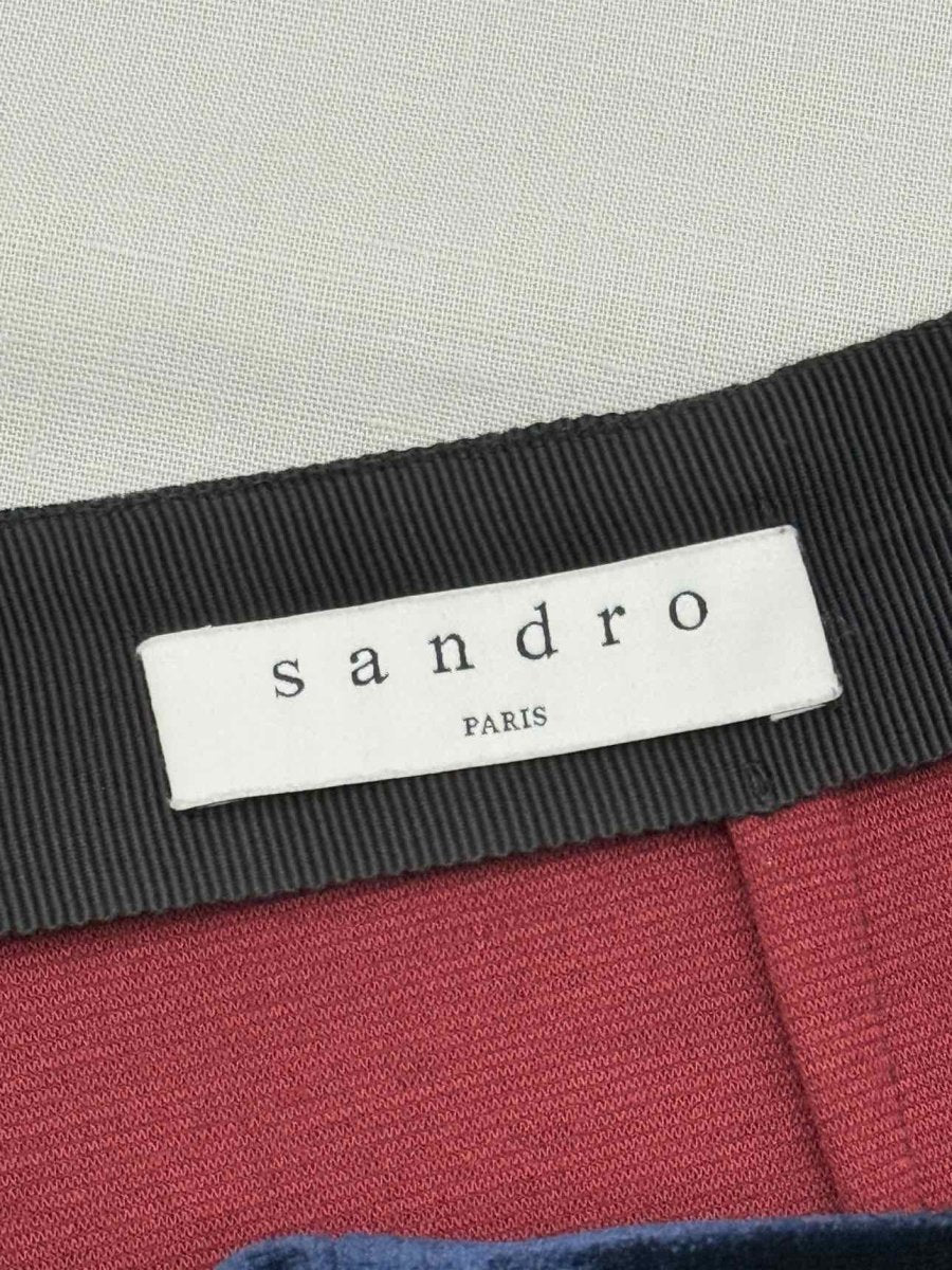 Pre-loved SANDRO Navy Blue Size Small Mini Skirt at Reems Closet