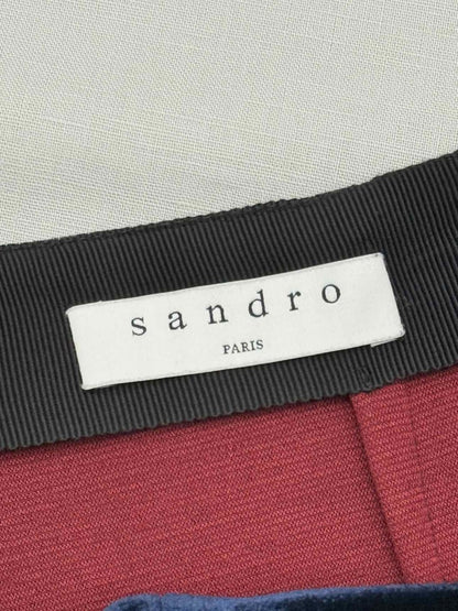 Pre-loved SANDRO Navy Blue Size Small Mini Skirt at Reems Closet