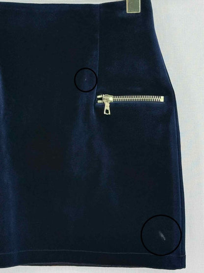 Pre-loved SANDRO Navy Blue Size Small Mini Skirt at Reems Closet