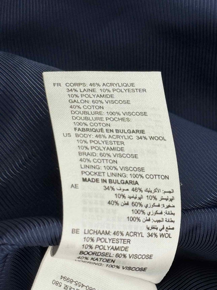 Pre - loved SANDRO Navy Blue Size US 4 Jacket at Reems Closet