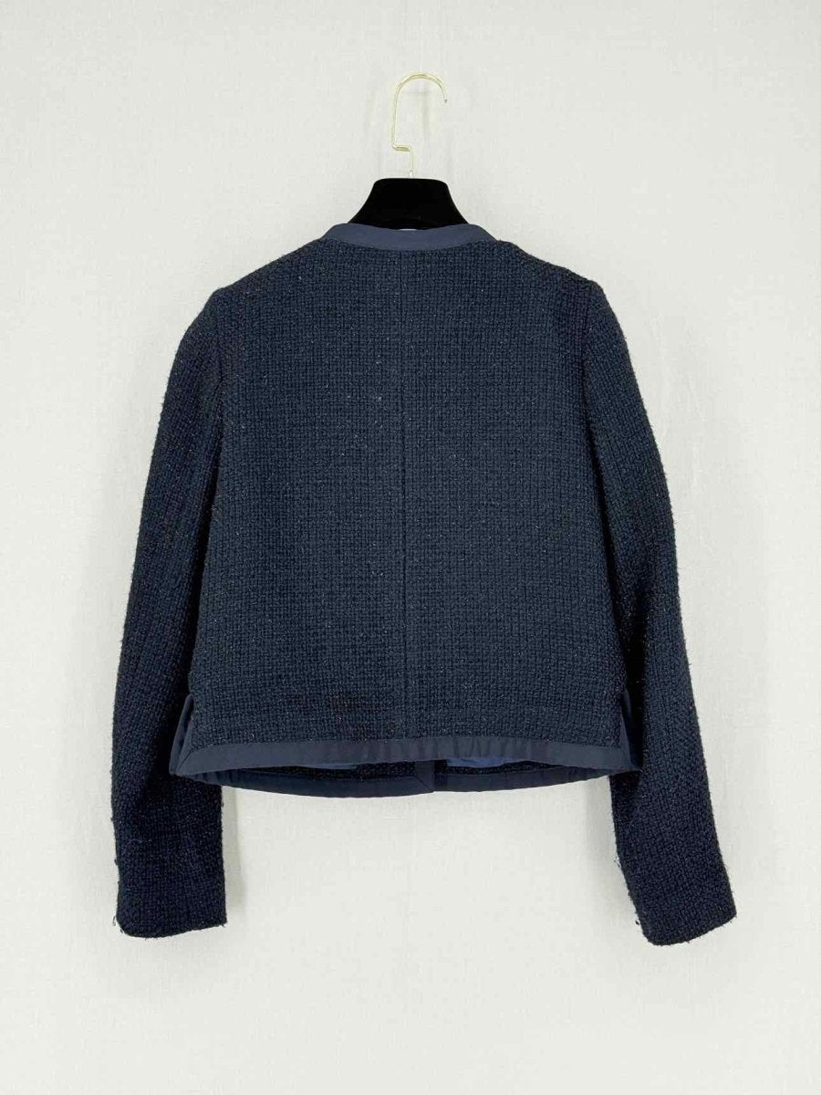 Pre - loved SANDRO Navy Blue Size US 4 Jacket at Reems Closet